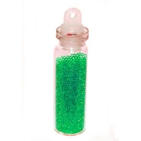 Nail Art Pearls Bottle Green in mini bottle