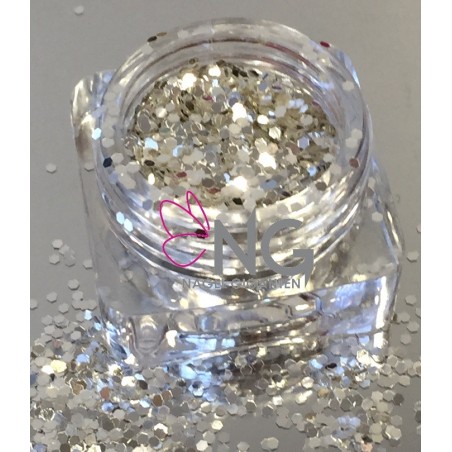 Silver-White  Glitter 2mm