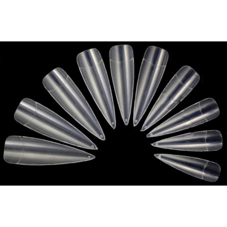 Medium CLEAR Stiletto Tips 500st. in Bag