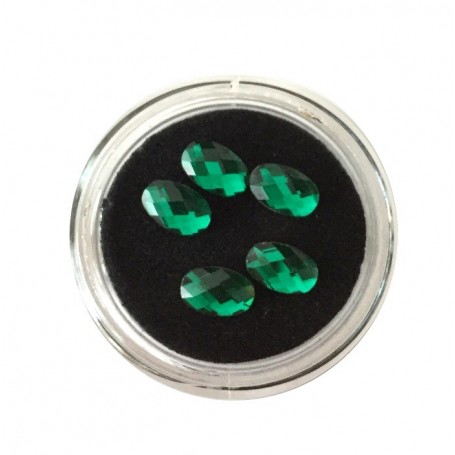 Oval Rhinestones 5pcs. - 05 Green