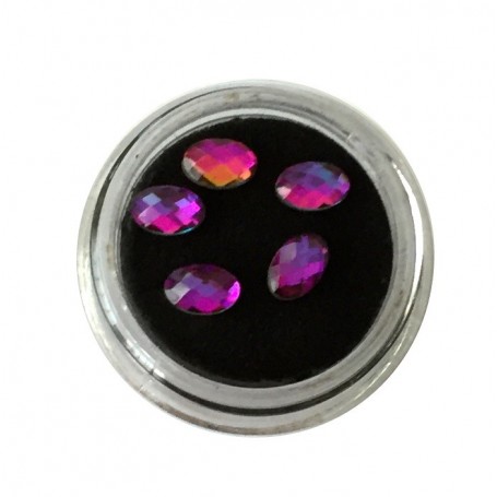 Oval Rhinestones 5pcs. - 06 Rainbow