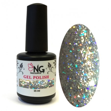 795 Glitter HOLO Silver - NG LED/UV Soak Off Gel Polish 15ml