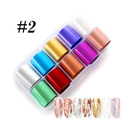  2 - Nail Art Foil Kit 10 designs