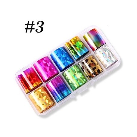  3 - Nail Art Foil Kit 10 designs