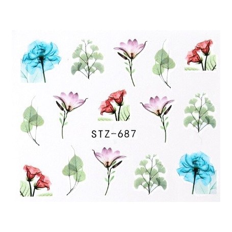 Water Tattoo Floral - 687