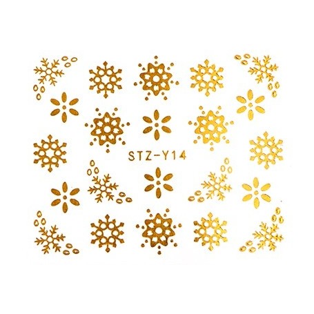 Water Tattoo Snowflakes  - 014 gold