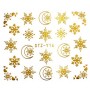 Water Tattoo Snowflakes  - 016 gold