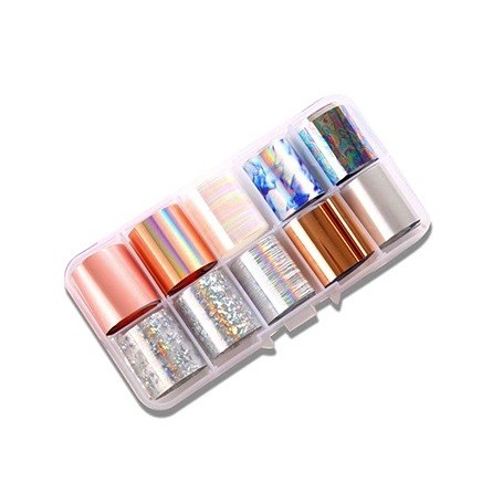   17 - Nail Art Foil Kit 10 designs