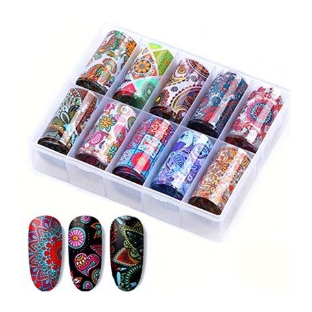   101 - Nail Art Foil Kit 10 designs