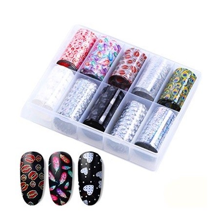   103 - Nail Art Foil Kit 10 designs