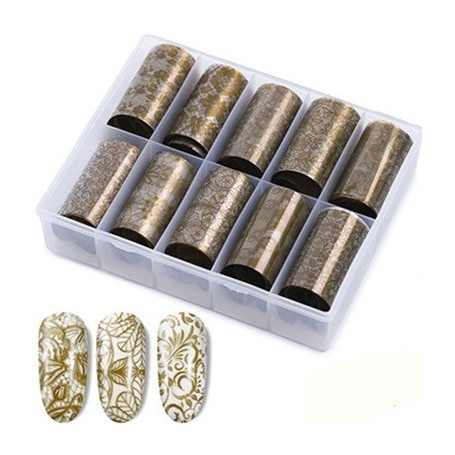   111 - Nail Art Foil Kit 10 designs