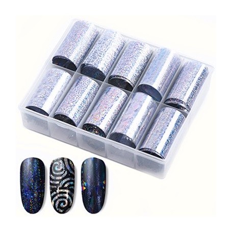   114 - Nail Art Foil Kit 10 designs