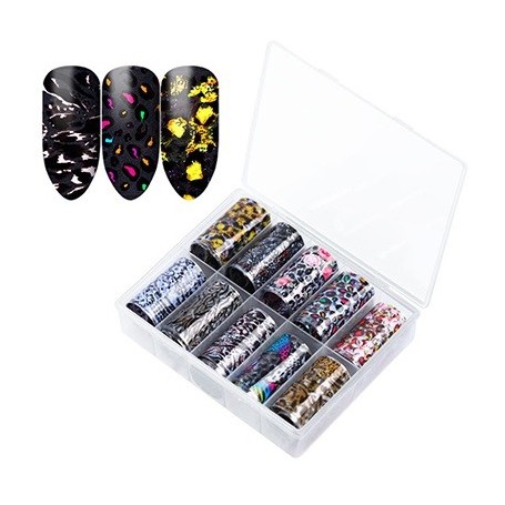   128 - Nail Art Foil Kit 10 designs