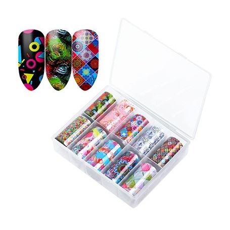   129 - Nail Art Foil Kit 10 designs