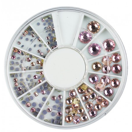 Rhinestones Champagne & Pink in Wheel(288)