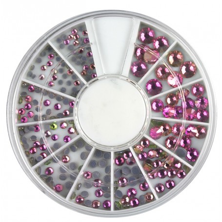 Rhinestones Gold & Rose in Wheel(289)