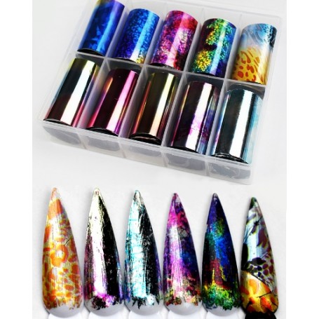 132 - Nail Art Foil Kit 10 designs