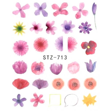 Water Tattoo Floral - 713