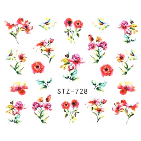 Water Tattoo Floral - 728