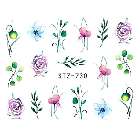 Water Tattoo Floral - 730