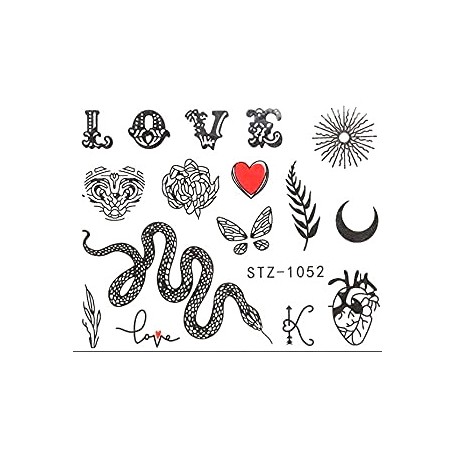 Water Tattoo Love - 1052