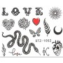 Water Tattoo Love - 1052