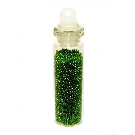 Nail Art Pearls Green in mini bottle