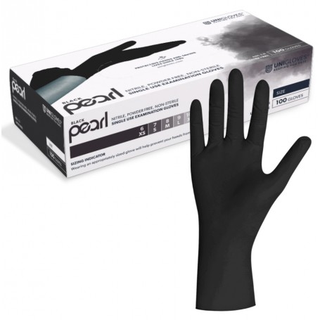 Nitril Gloves - Pearl Black 100 pcs.(XSmall)