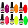 2 - NEON  COLLECTION  - 6 Colors NG LED/UV Soak Off Gel Polish 15ml