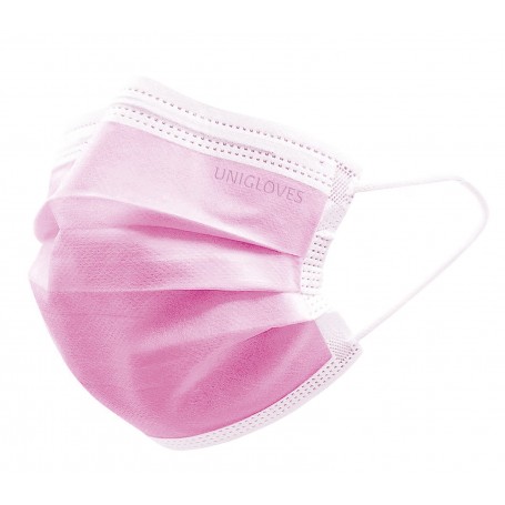 Face Mask, three layer - pink  50pcs