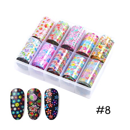 108 - Nail Art Foil Kit 10 designs