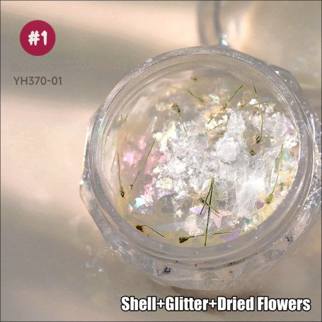 1 - SKY MIX  (Shell Slices, Dried Flower, Glitter)