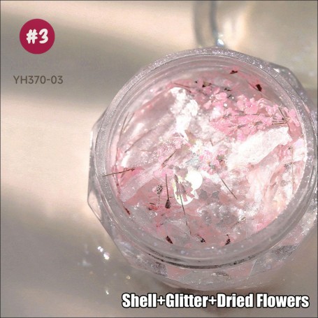 3 - SKY MIX  (Shell Slices, Dried Flower, Glitter)