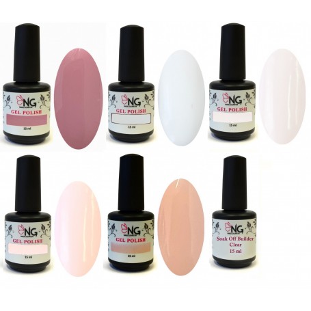 BUILDER COLLECTION  - 6 Colors Soak Off Builder Gel 15ml