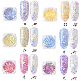 Light Change glitter KIT 6 Colors