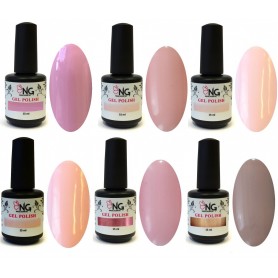 5 - NUDE COLLECTION  - 6 Colors NG LED/UV Soak Off Gel Polish 15ml