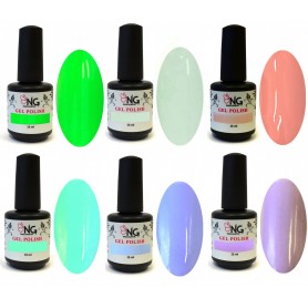 8 - SEMESTER COLLECTION  - 6 Colors NG LED/UV Soak Off Gel Polish 15ml