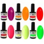 2 - NEON  COLLECTION  - 6 Colors NG LED/UV Soak Off Gel Polish 15ml