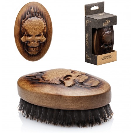 Skull Oval Palm Shaving Brush - 544