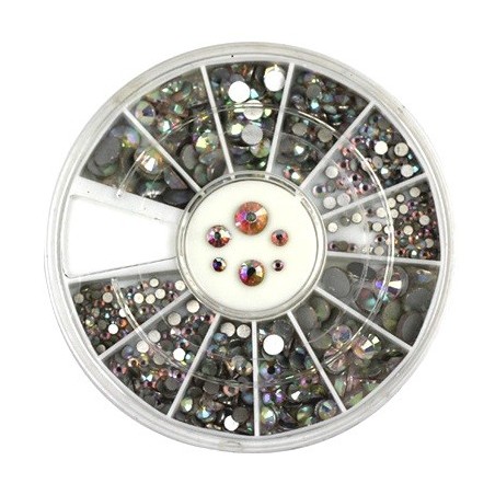 Rhinestones Crystal AB in Wheel(136)