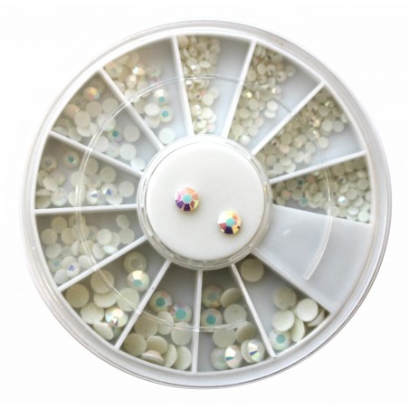 Rhinestones White AB in Wheel(133)