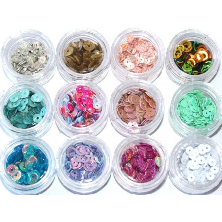 Hollow Round Dazzling 12 jars Kit